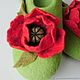 Women's felted Slippers from natural wool. Slippers. Saenko Natalya. My Livemaster. Фото №4