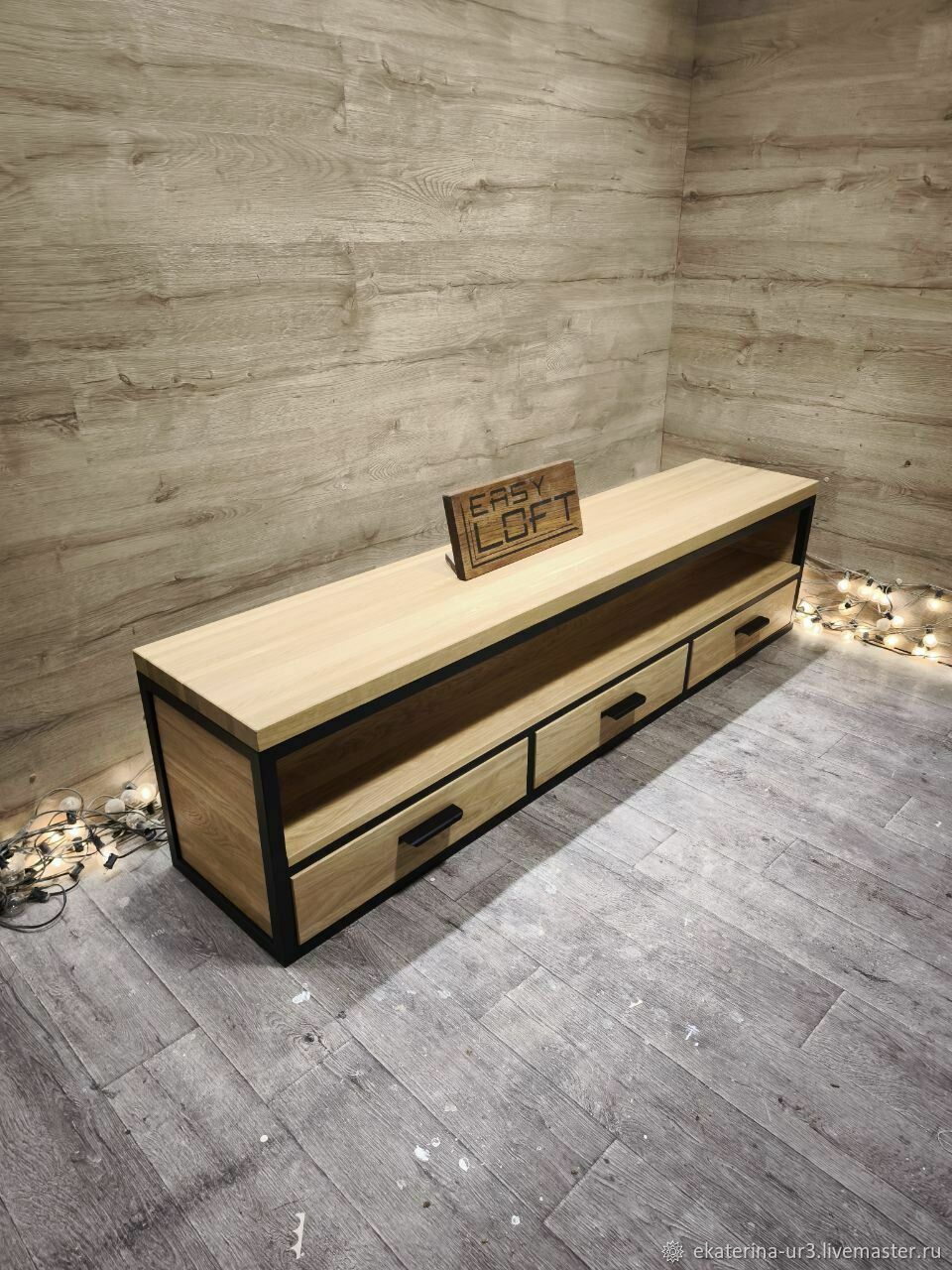 Тумба Лофт из дуба LOFT BOX B-084 на заказ в интернет-магазине Ярмарка ...