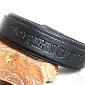 Украшения handmade. Livemaster - original item Personalized Leather Bracelet, Text Name Bracelet. Handmade.