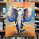 Elephant abstract oil painting palette knife Painting. Pictures. dmitrieva-tatyana. Online shopping on My Livemaster.  Фото №2