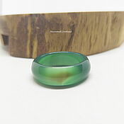 Украшения handmade. Livemaster - original item 20.5 r-r Ring green tinted agate (ZTA2058). Handmade.