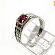 Rubin. ' Ivanhoe ' ring with a ruby in silver. Ring. Design jewelry. My Livemaster. Фото №4