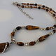 Order Necklace with tiger's eye pendant and mother of pearl. Magic box. Livemaster. . Necklace Фото №3
