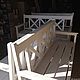 Скамейка деревянная Прованс 150 см с крестом на спинке. Скамейки для сада. Woodcraftkrd. Ярмарка Мастеров.  Фото №4