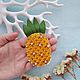 Brooch 'Pineapple'. Brooches. Katrin Gezey (...Ornamentation...). Online shopping on My Livemaster.  Фото №2