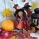 Doll witch (witch) for Halloween in orange, Dolls, St. Petersburg,  Фото №1