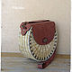 Order Bag Beige Wicker Women's Round Leather Handle. lmillame. Livemaster. . Classic Bag Фото №3