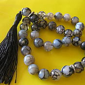 Фен-шуй и эзотерика handmade. Livemaster - original item Classic beads made of natural agate veins of the Dragon.. Handmade.