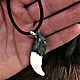 Fang of the Wolf with a silver finial,free shipping. Amulet. h-a-n--t-e-r. My Livemaster. Фото №6