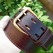 Аксессуары handmade. Livemaster - original item Straps: Belt men`s leather. Handmade.