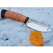 Подарочный нож ручной работы ТИГР дамаск