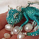 Brooch dragon 'Smaragd'. Brooch beads. Emerald Dragon. Brooches. master Alena Litvin. My Livemaster. Фото №6
