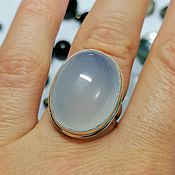 Серебряное кольцо (925) с нефритом (Россия)