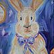 White Rabbit in Wonderland oil painting. Pictures. Art From Estella. My Livemaster. Фото №4