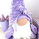 Plush lavender Dwarf toy, gift house charm. Stuffed Toys. CozyGnomes. My Livemaster. Фото №4
