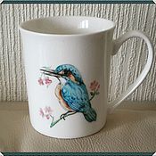 Чайно-кофейный бокал "Птицы и Пионы"
