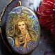Talisman pendant 'The Goddess is Alive' jewelry painting on stone, Pendants, Moscow,  Фото №1