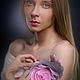 FABRIC FLOWERS. Chiffon rose brooch ' Pink radiance', Brooches, Vidnoye,  Фото №1