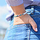Bracelet braided: Stained Glass bracelet with adjustable length, Braided bracelet, Nizhny Novgorod,  Фото №1