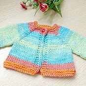 Куклы и игрушки handmade. Livemaster - original item Knitted sweater for dolls, cardigan, doll clothes. Handmade.