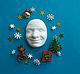 Лицо Деда Мороза из флюмо 6см, Заготовки для кукол и игрушек, Новосибирск,  Фото №1