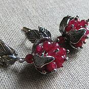 Украшения handmade. Livemaster - original item Frozen berries Ruby Earrings. Handmade.