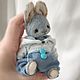 Тедди зверята: милый зайчик тедди миниатюрный teddy bunny. Тедди Зверята. LuckyBearsShop. Ярмарка Мастеров.  Фото №5