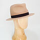 Felt hat Fedora with a flat brim. Color light beige. Hats1. Exclusive HATS. LANA ANISIMOVA.. My Livemaster. Фото №6