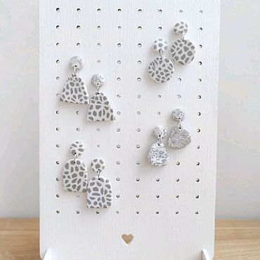 Украшения ручной работы. Ярмарка Мастеров - ручная работа Серьги "grey set". Handmade.