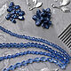 Набор для создания украшений в цвете "Royal blue", серебро. Бусины. Валерия (flowerbead). Ярмарка Мастеров.  Фото №5