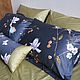 Order Birds cotton sateen bedding. Daria. Unique linen bedding sets. Livemaster. . Bedding sets Фото №3