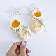 Newborn gift: Moxa booties for a boy, yellow. Gift for newborn. babyshop. My Livemaster. Фото №4