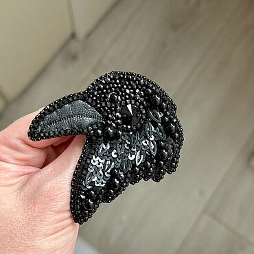 Украшения ручной работы. Ярмарка Мастеров - ручная работа Брошь ворон. Handmade.