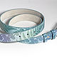 Blue Leather Belt. Straps. Two Starlings. Online shopping on My Livemaster.  Фото №2