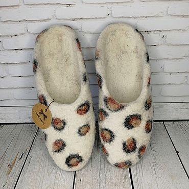 Обувь ручной работы. Ярмарка Мастеров - ручная работа Тапочки леопард. Handmade.