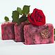 Мыло натуральное с нуля Варенье из роз ручной работы Розовое