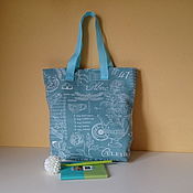 Сумки и аксессуары handmade. Livemaster - original item Beach Bag Female Shopper Shoulder Bag Blue Shoulder Bag. Handmade.