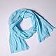Order Silk scarf blue women's autumn demi-season silk scarf. Silk scarves gift for Womans. Livemaster. . Scarves Фото №3