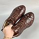 Order Sneakers made of genuine crocodile leather, in brown color. SHOES&BAGS. Livemaster. . Sneakers Фото №3