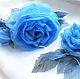 Set 'Blue Rhapsody' Flowers from fabric. Tiaras. cbzybt. My Livemaster. Фото №5