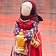 Берегиня дома народная кукла (бордовый, бежевый, зеленый, Народная кукла, Брянск,  Фото №1