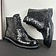 Men's ankle boots with zipper and laces, made of genuine crocodile leather. Ankle boot. SHOES&BAGS. My Livemaster. Фото №6