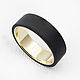 Ring made of black Zirconia and yellow gold, Rings, Moscow,  Фото №1