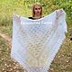 Shawl down 'spring lilies of the valley' openwork, Shawls1, Urjupinsk,  Фото №1