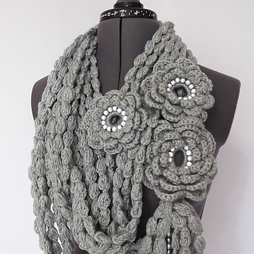 Новое украшение — шарф-бусы