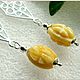 Earrings 'Patterned' amber silver. Earrings. Frollena II. Natural Baltic amber. My Livemaster. Фото №4