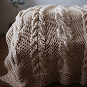 Для дома и интерьера handmade. Livemaster - original item Knitted plaid Honey pleasure. Handmade.