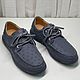 Topsiders made of genuine ostrich leather, in gray!, Boat shoes, St. Petersburg,  Фото №1