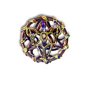 Украшения handmade. Livemaster - original item 7 Chakras Pendant gold, titanium, sapphires and diamonds. Handmade.