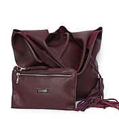 Сумки и аксессуары handmade. Livemaster - original item Burgundy Bag Bag bag shopping Bag tank top medium-bag Marsala. Handmade.
